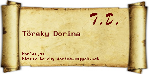 Töreky Dorina névjegykártya