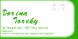 dorina toreky business card